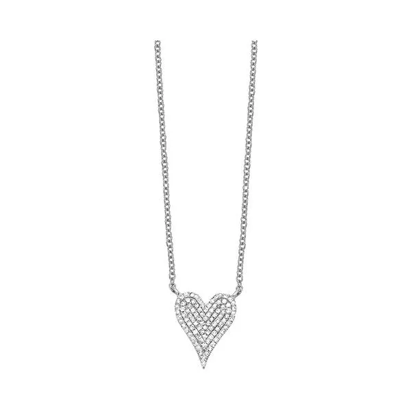 10KT White Gold Stunning Neckwear Pendant - 1/5 ctw