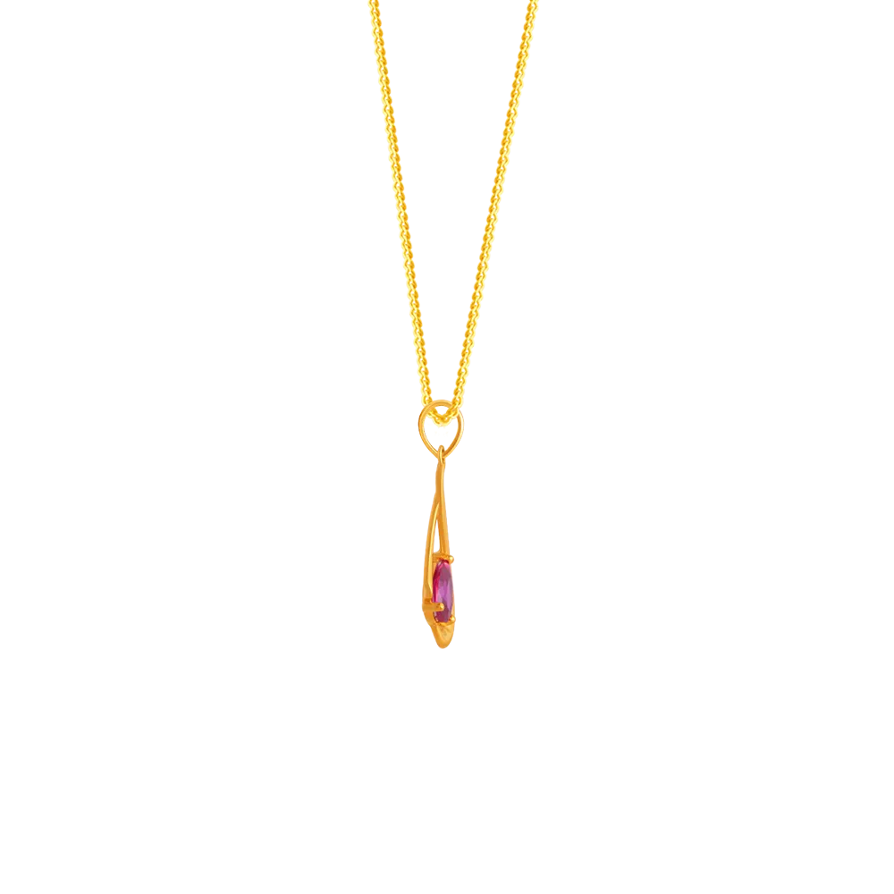 22k Stunning Gold Pendant Design With Stone