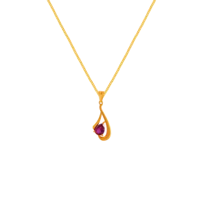 22k Stunning Gold Pendant Design With Stone