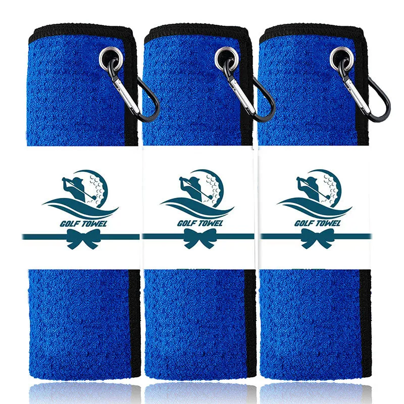 3 Pack Golf Towels with Clip for Golf Bags 16X16 Inch