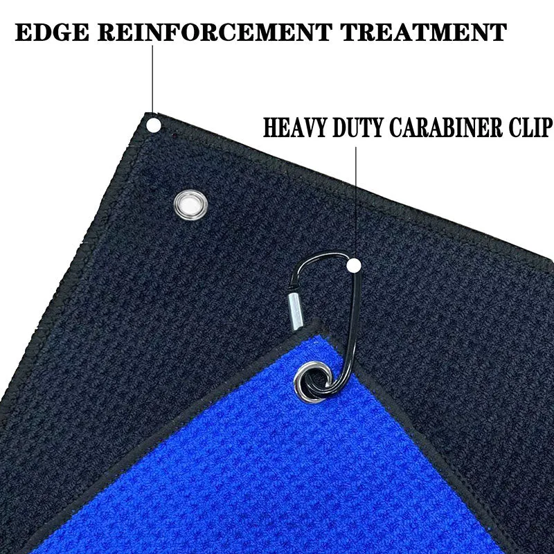 3 Pack Golf Towels with Clip for Golf Bags 16X16 Inch