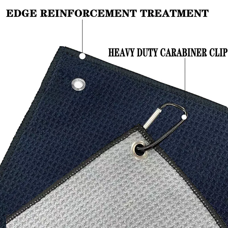 3 Pack Golf Towels with Clip for Golf Bags 16X16 Inch