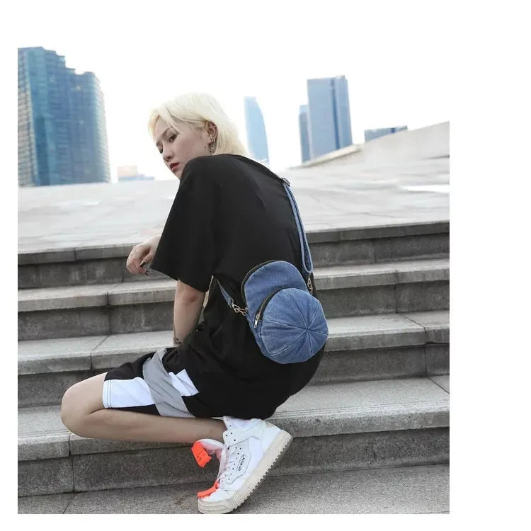 3d denim hat cap fashion handbag