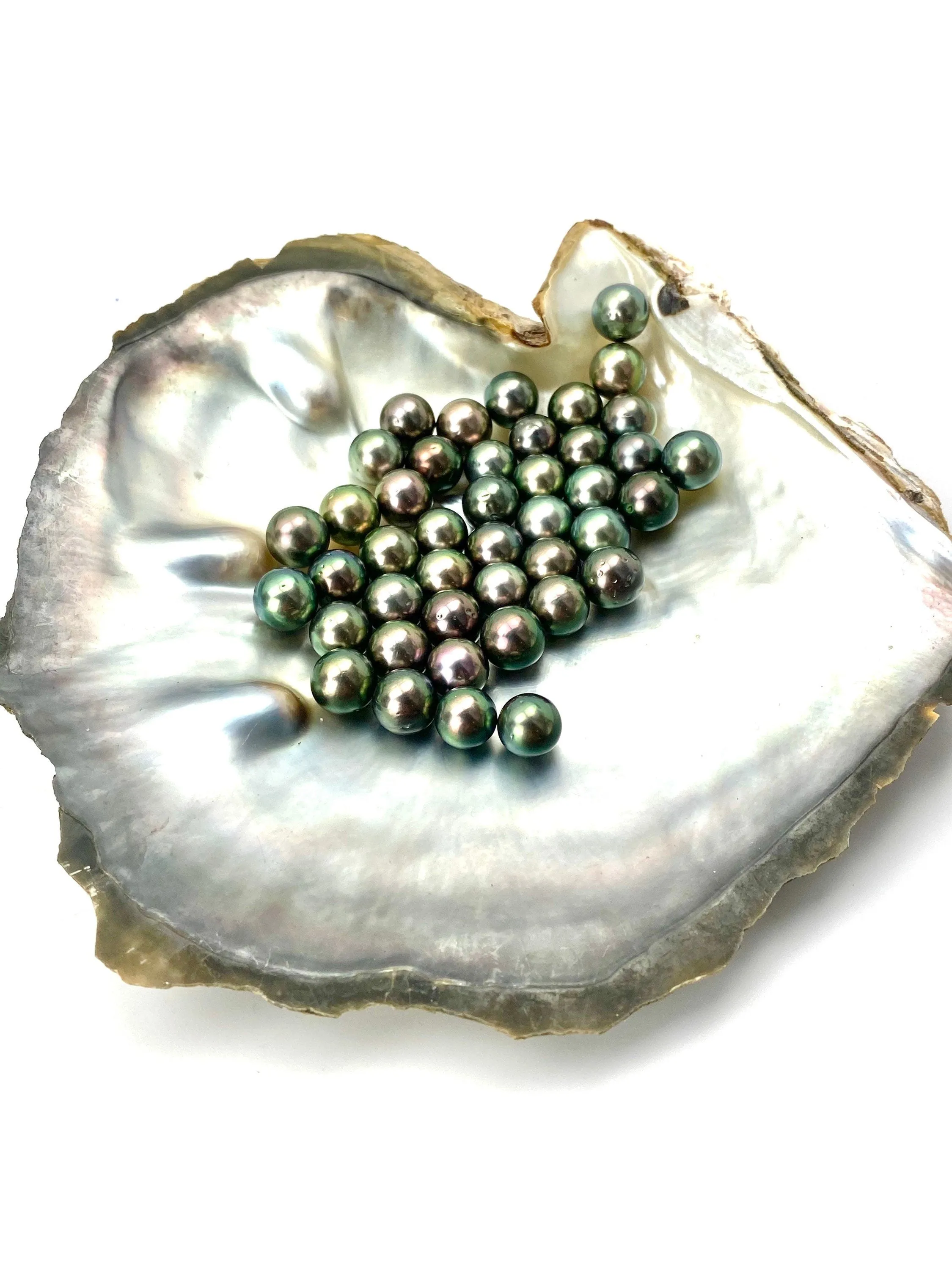 9mm Stunning A  peacock Tahitian pearls, SKU#10060