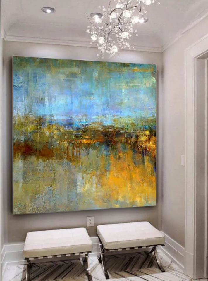 Abstract Gold and Blue