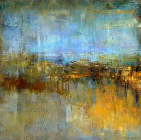 Abstract Gold and Blue