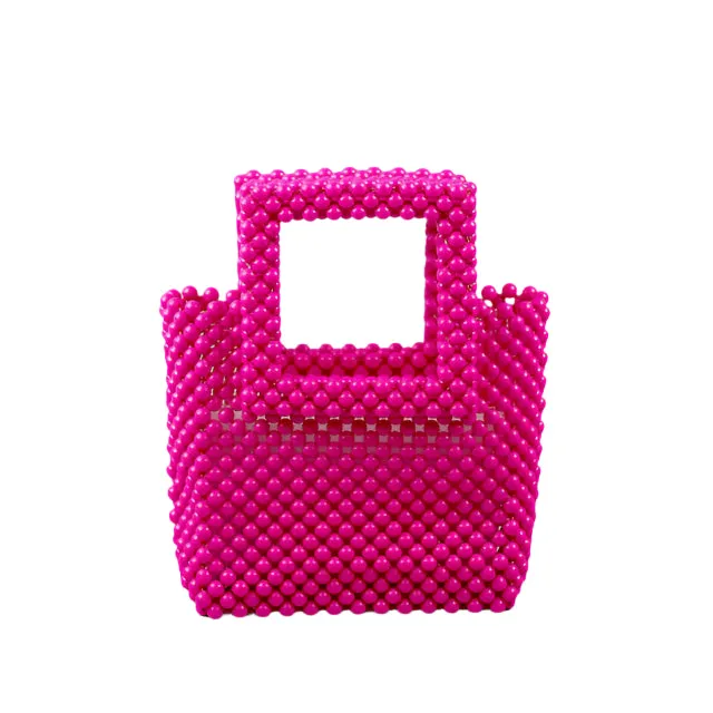 Acrylic Top Handle Beaded Handbag