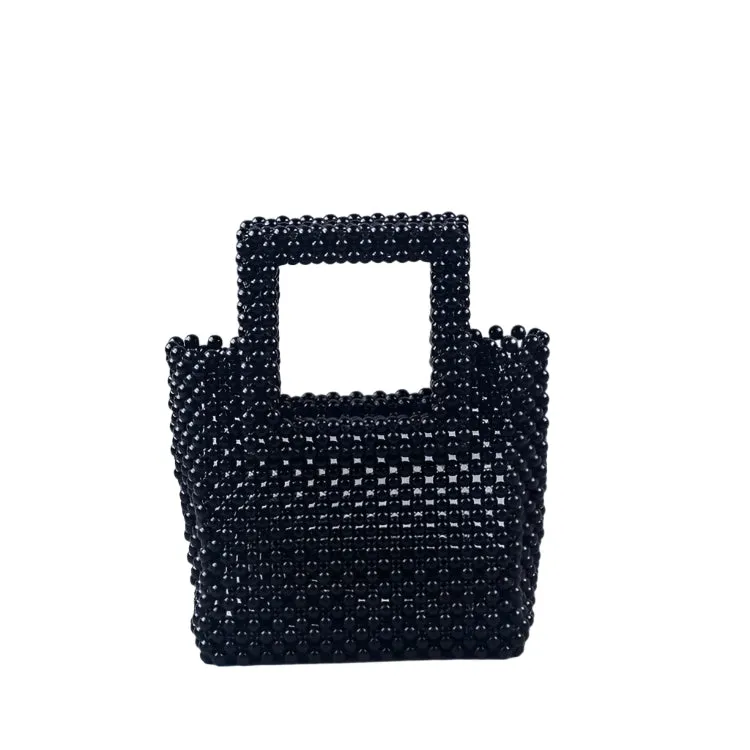 Acrylic Top Handle Beaded Handbag