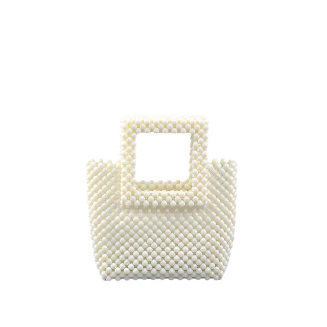 Acrylic Top Handle Beaded Handbag