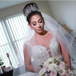 ADELE Wedding Luxurious Headpiece, Swarovski Crystals