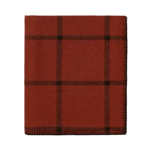 Alicia Adams Alpaca Graydon Throw in Rust and Chocolate Brown