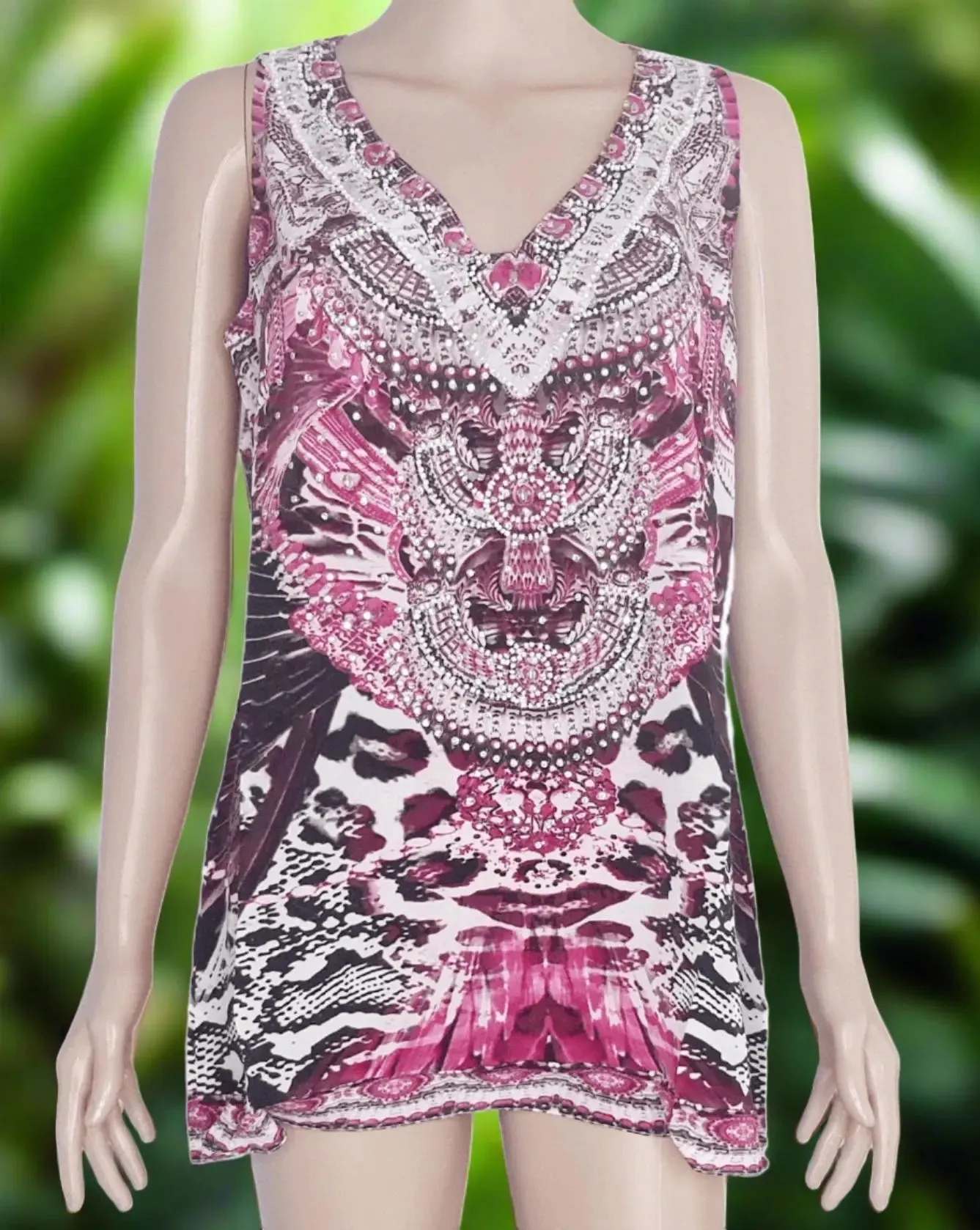 Amur hot pink silk cami top