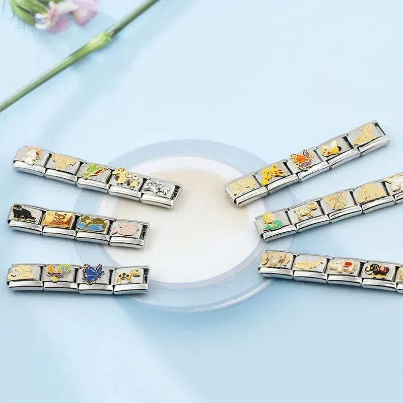 Animal Lover's Stainless Steel Bracelet: Express Your Unique Style with Charming Animal Links!