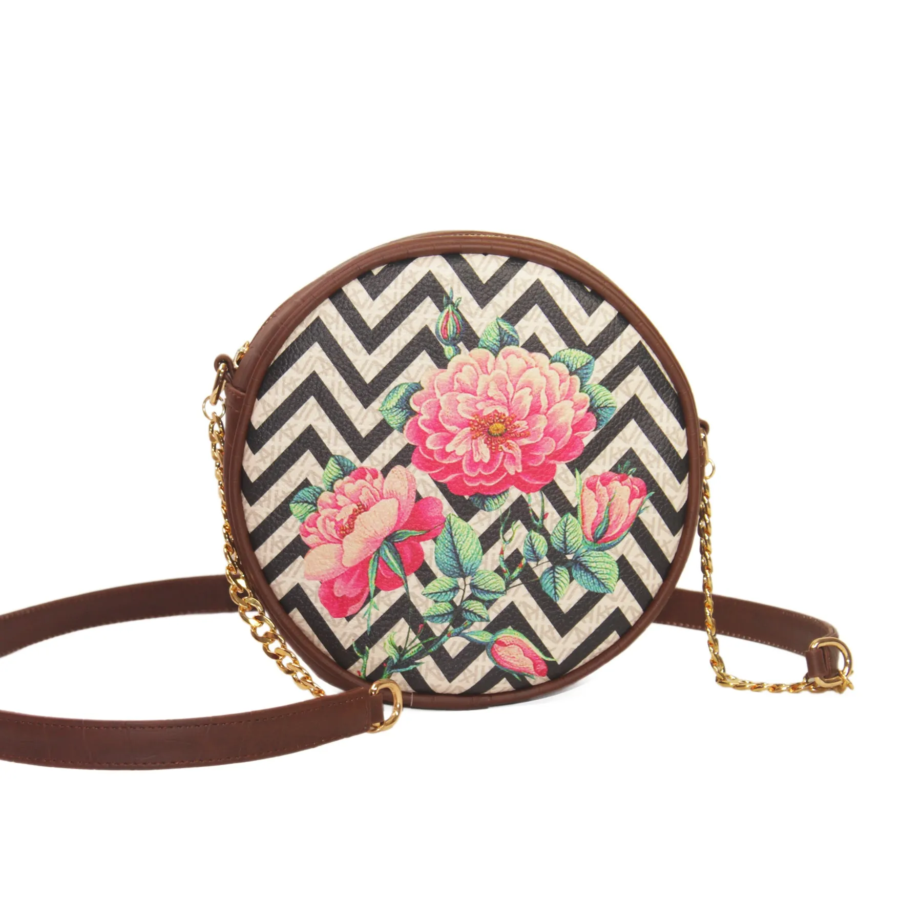Asters Flower Round Sling Bag 406