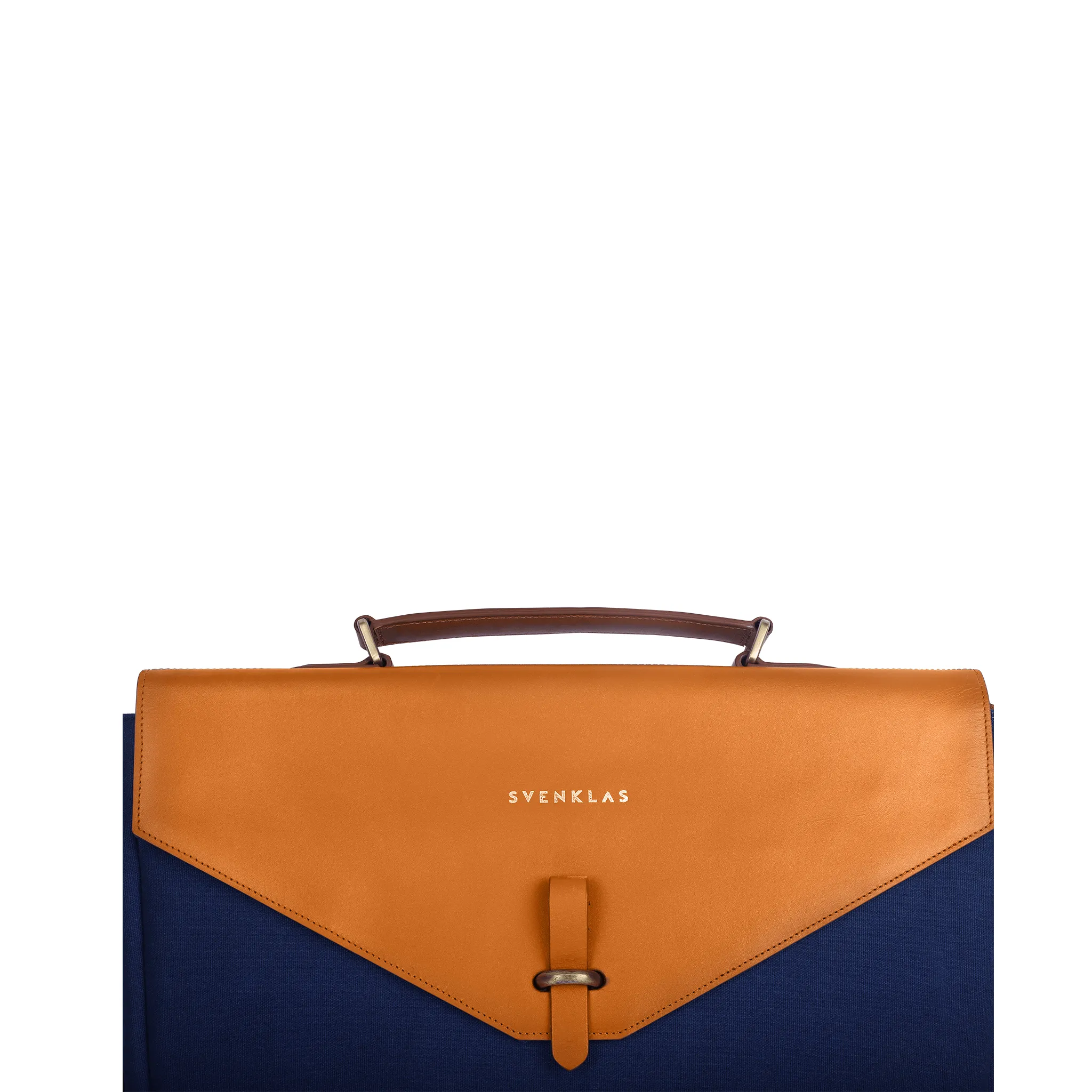 Astrid Briefcase - Cognac Blue