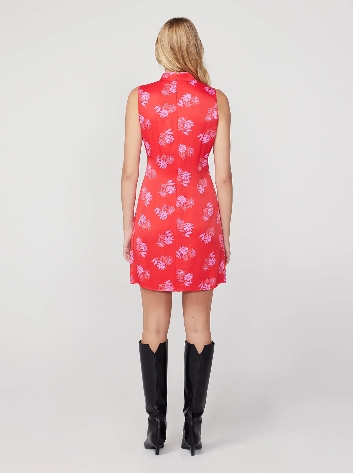 Aubrey Red Floral Mini Dress