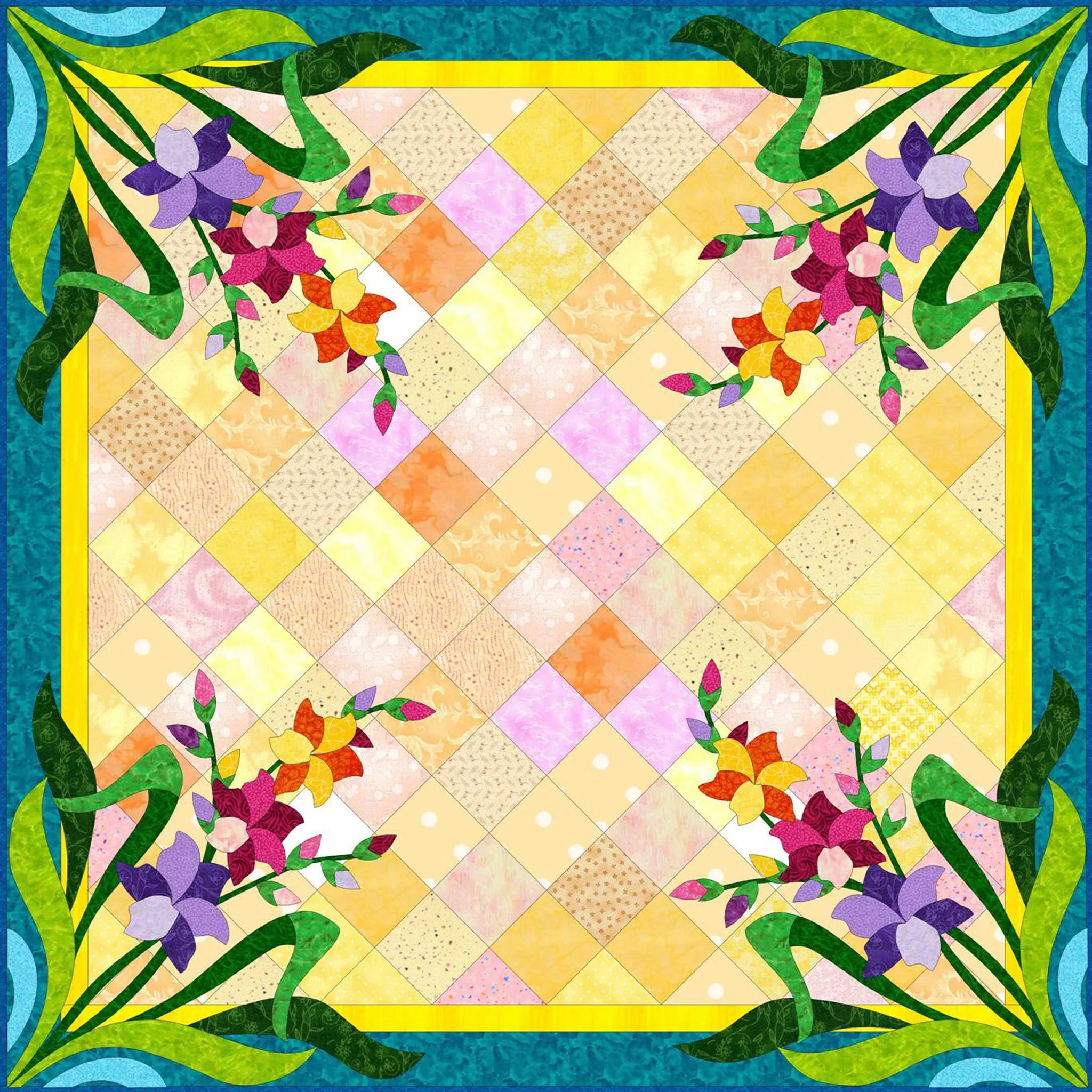 August Gladiola Quilt Pattern MGD-807w  - Wholesale Product