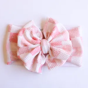 Baby Pink Checkers Headwrap