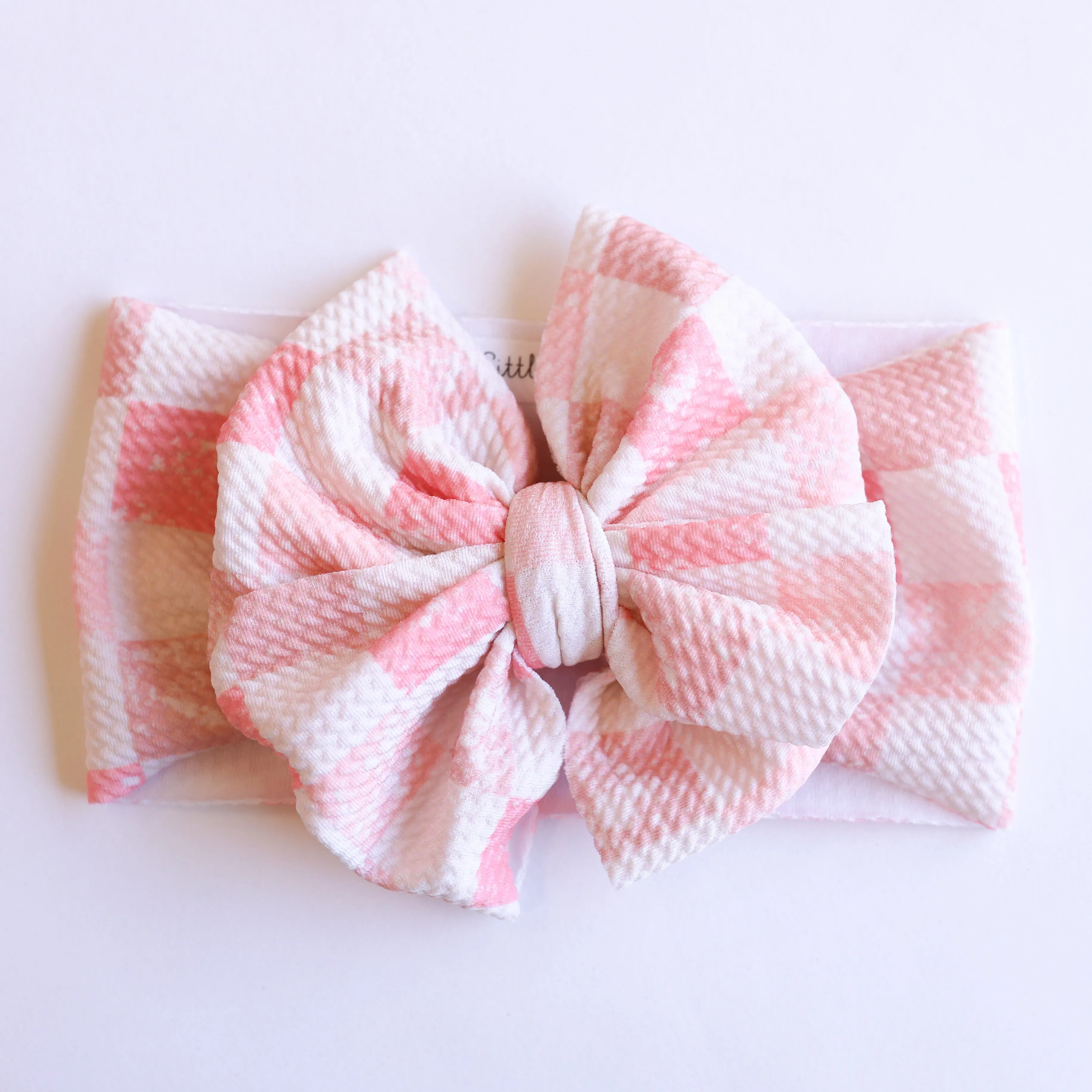Baby Pink Checkers Headwrap