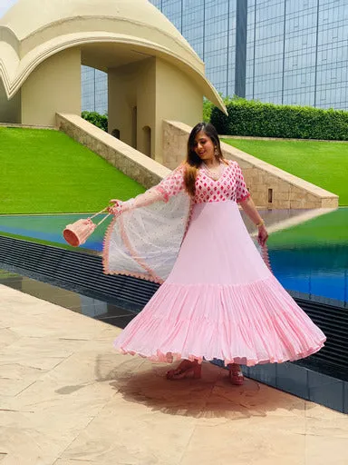 Baby Pink Stunning Anarkali