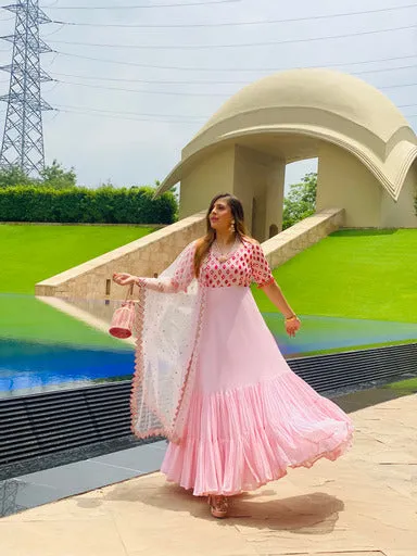 Baby Pink Stunning Anarkali