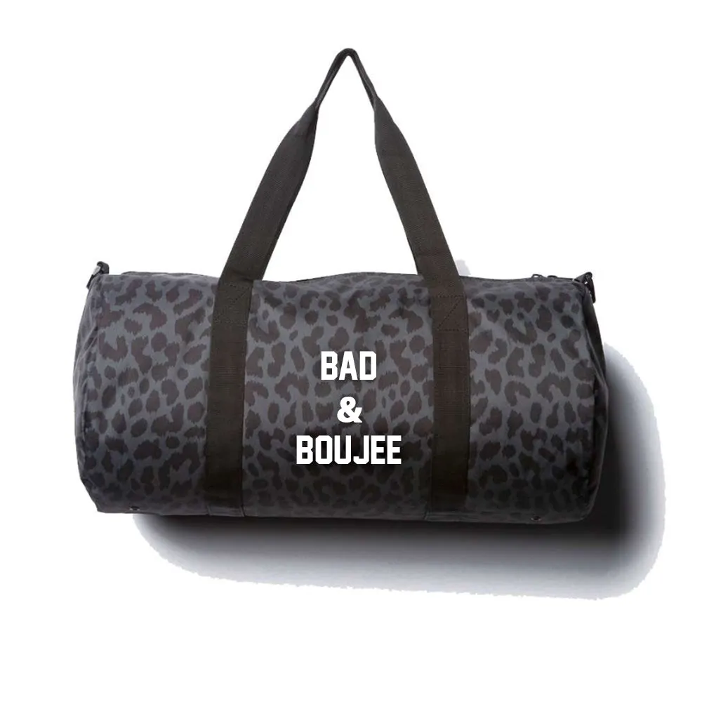 BAD & BOUJEE [DAY TRIPPER DUFFEL BAG // BLACK CHEETAH]