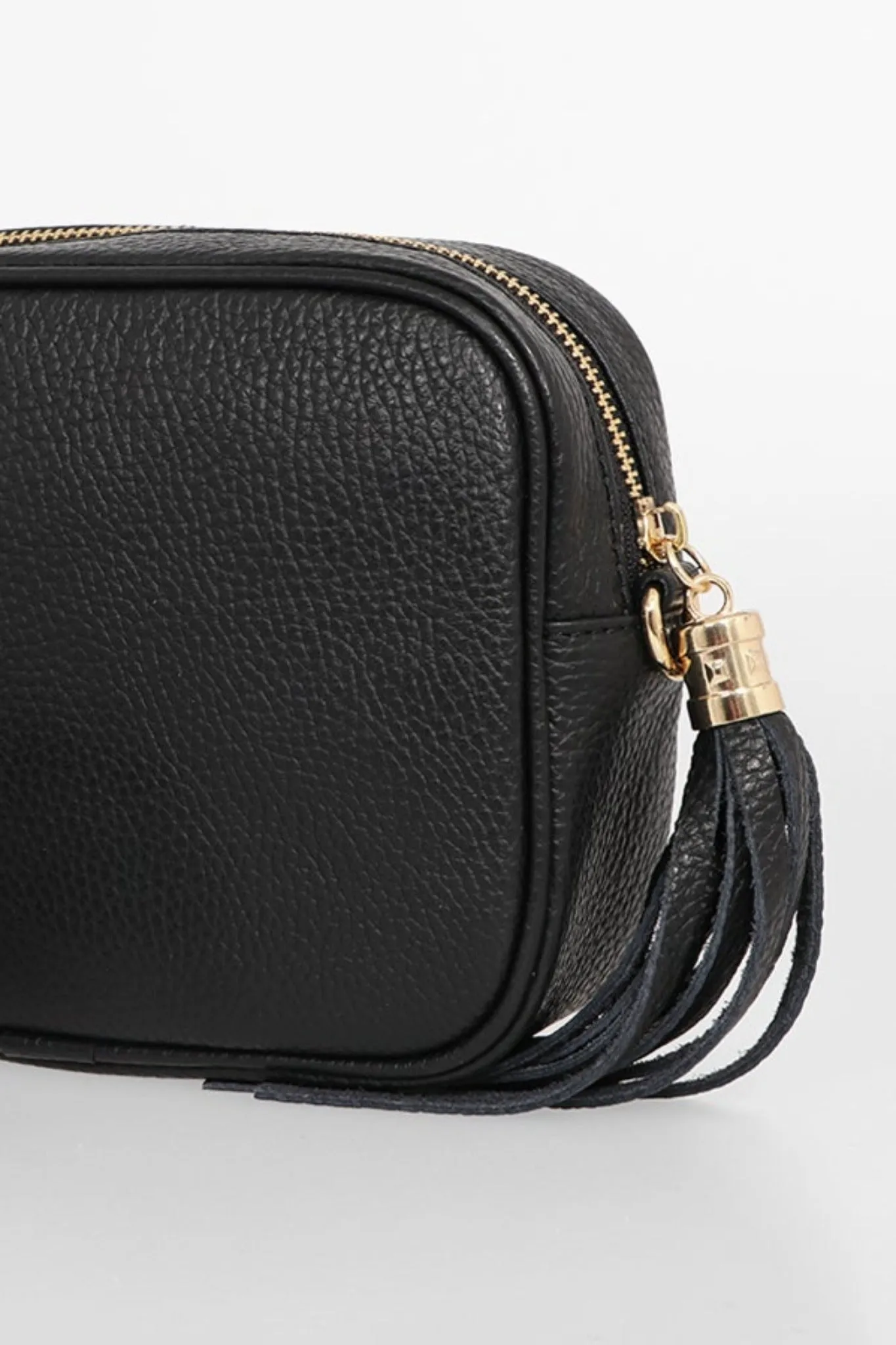 Beau Crossbody Bag - Black, Pebbled