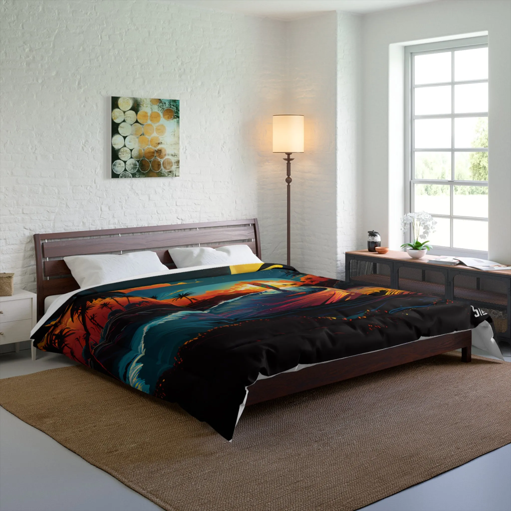 Bed Comforter Stunning Surfboard Sunset Scene Surfboards 001