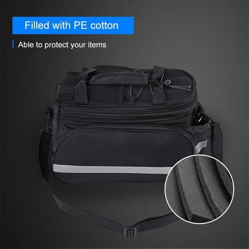 Bike Rear Bag with Water Bottle Pocket