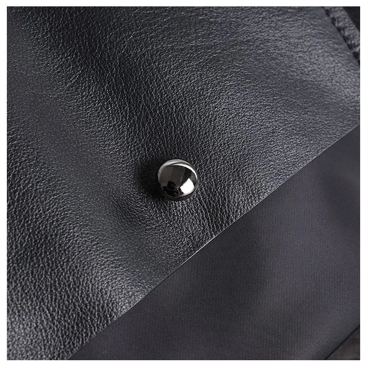 Black Nylon Shoulder Bag Handbag Black Crossbody Nylon Bag Women's Nylon Crossbody Bag