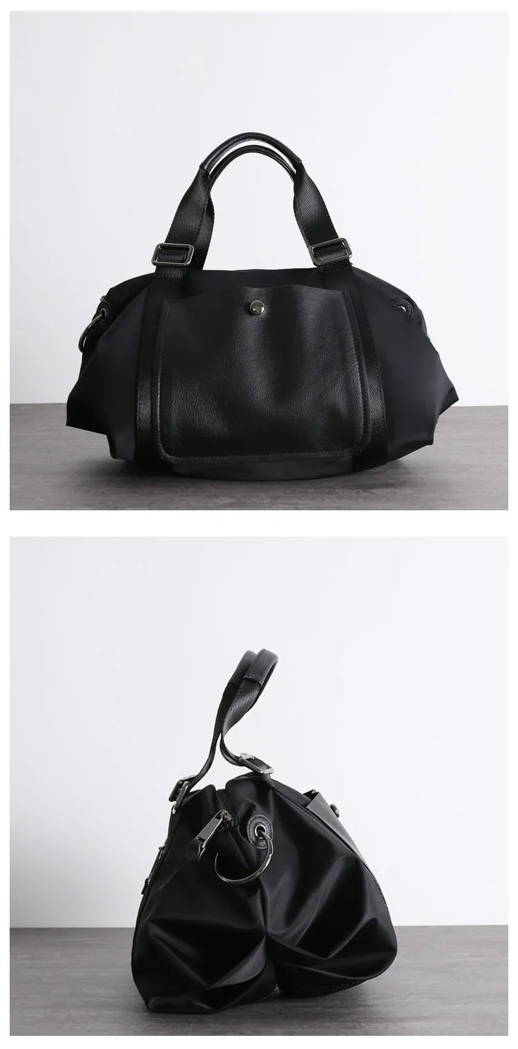 Black Nylon Shoulder Bag Handbag Black Crossbody Nylon Bag Women's Nylon Crossbody Bag