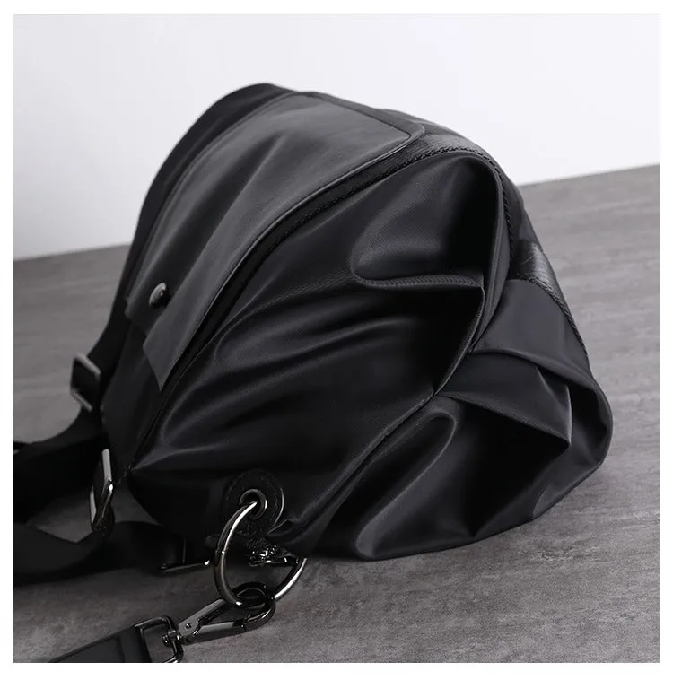 Black Nylon Shoulder Bag Handbag Black Crossbody Nylon Bag Women's Nylon Crossbody Bag