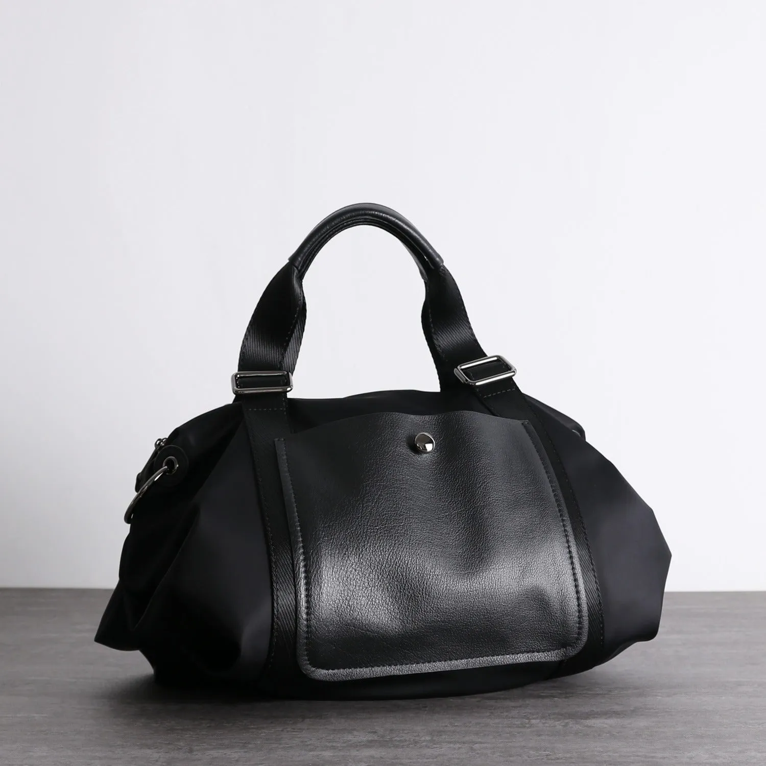 Black Nylon Shoulder Bag Handbag Black Crossbody Nylon Bag Women's Nylon Crossbody Bag