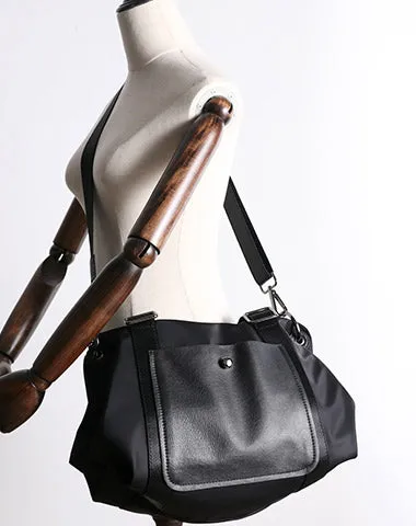 Black Nylon Shoulder Bag Handbag Black Crossbody Nylon Bag Women's Nylon Crossbody Bag