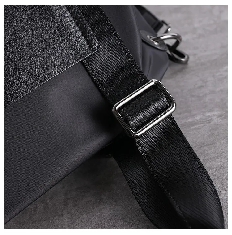 Black Nylon Shoulder Bag Handbag Black Crossbody Nylon Bag Women's Nylon Crossbody Bag