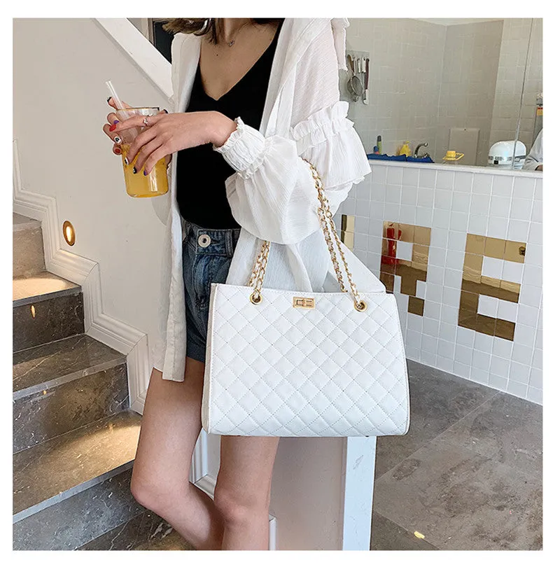 Black rectangular padded Handbag