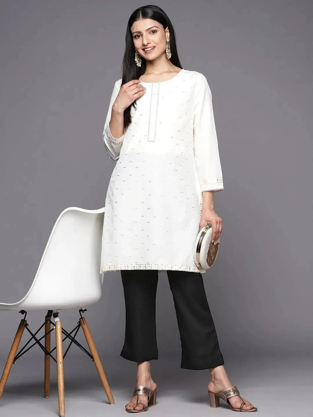 Black Solid Viscose Rayon Trousers
