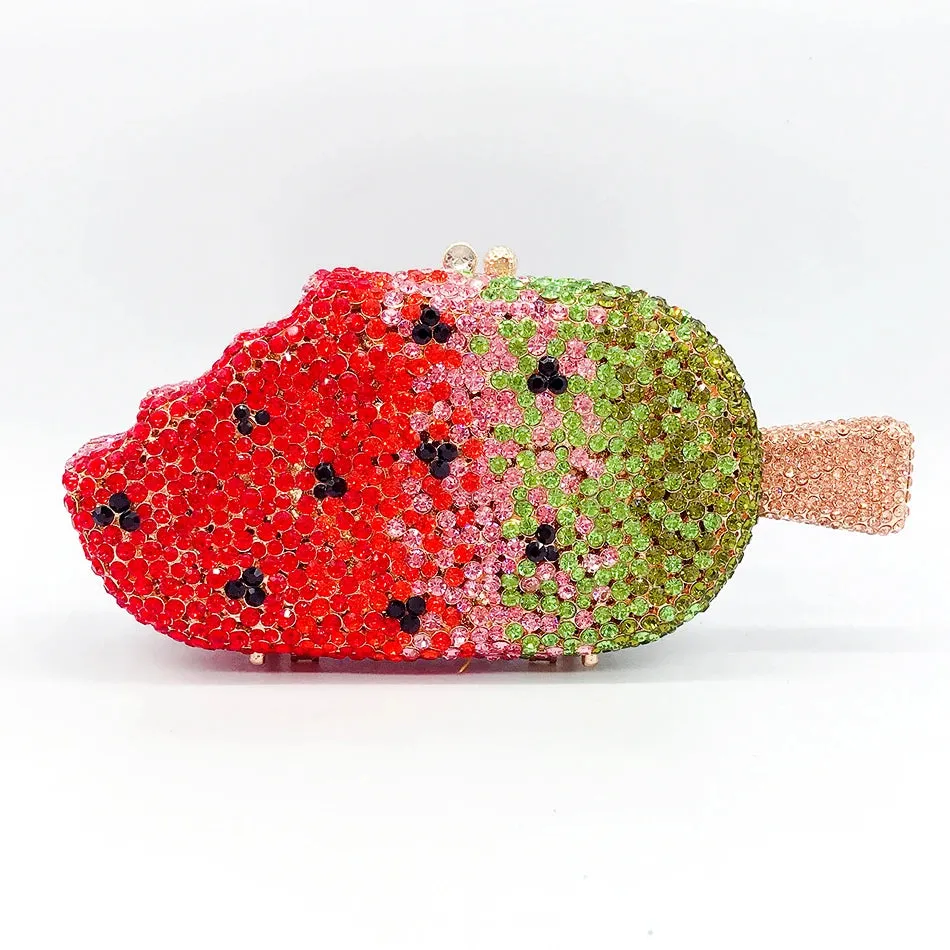 Bling Ice Cream Shaped Evening Clutch
