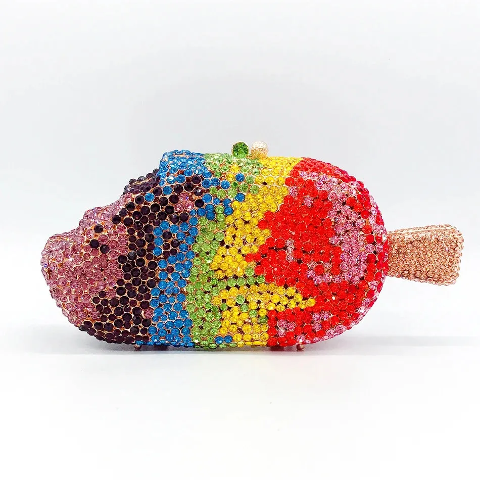 Bling Ice Cream Shaped Evening Clutch