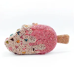 Bling Ice Cream Shaped Evening Clutch