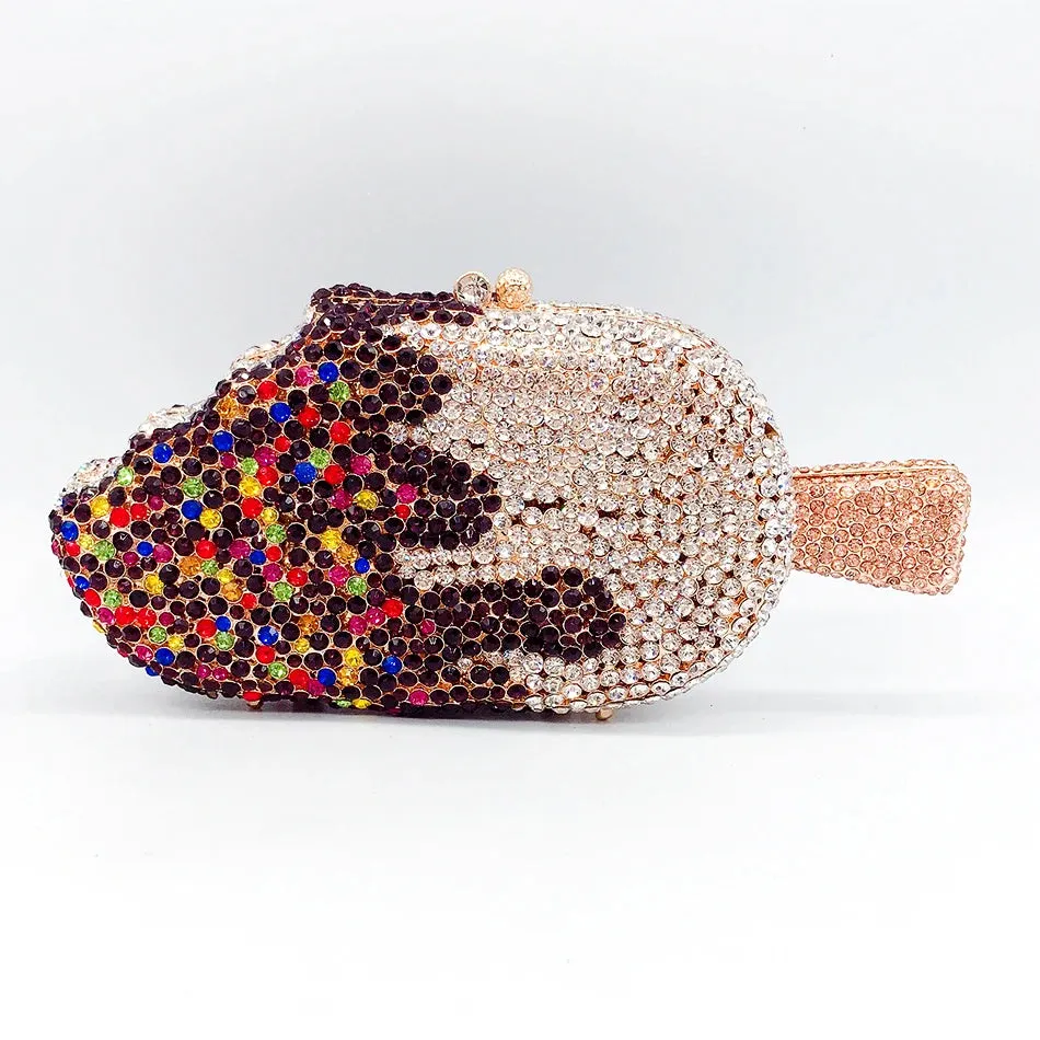 Bling Ice Cream Shaped Evening Clutch