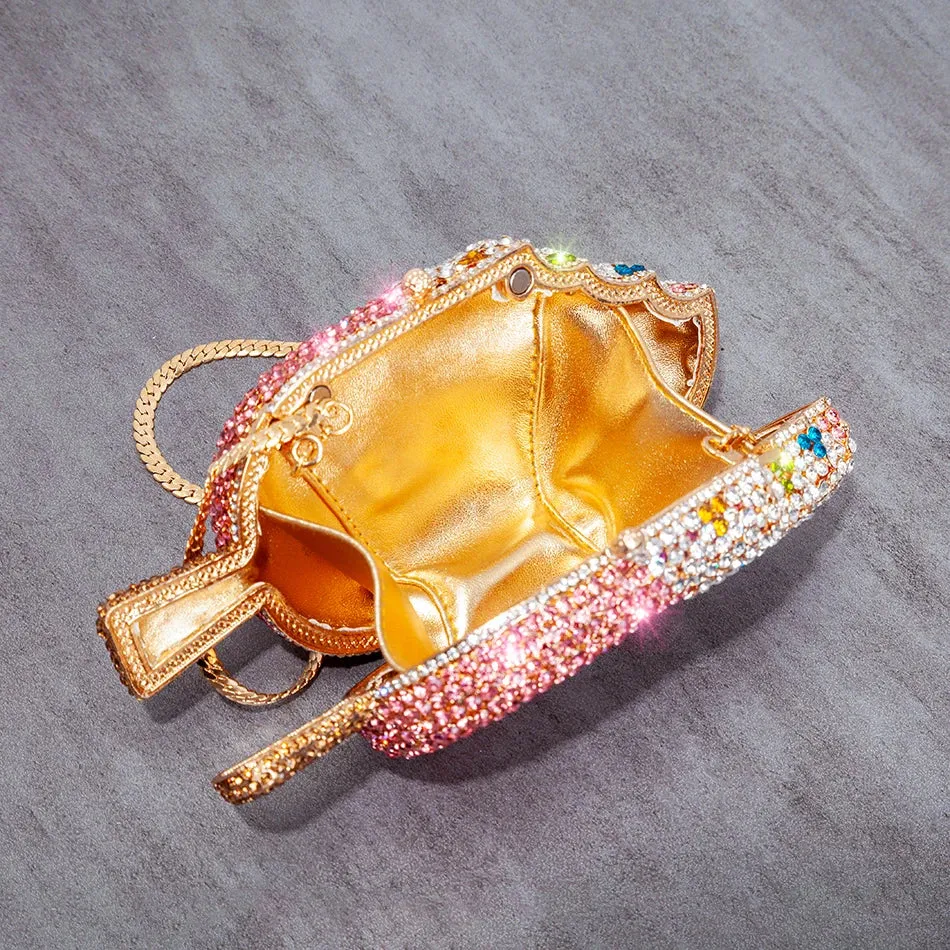 Bling Ice Cream Shaped Evening Clutch