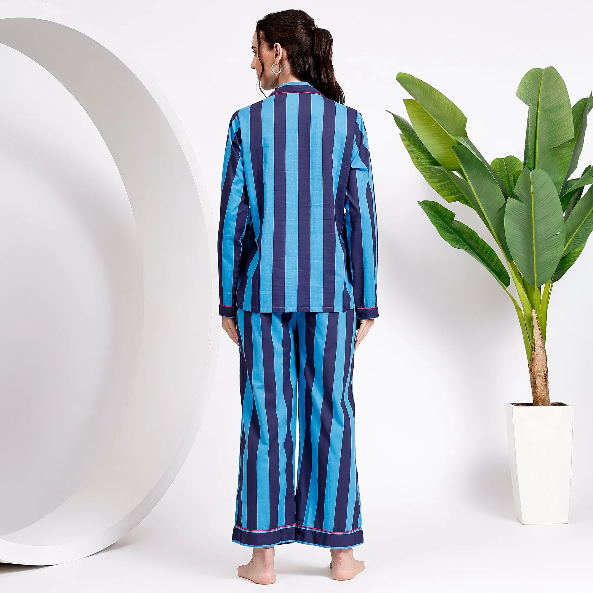Blue ~ Luxurious Night Dresses With Family Matching