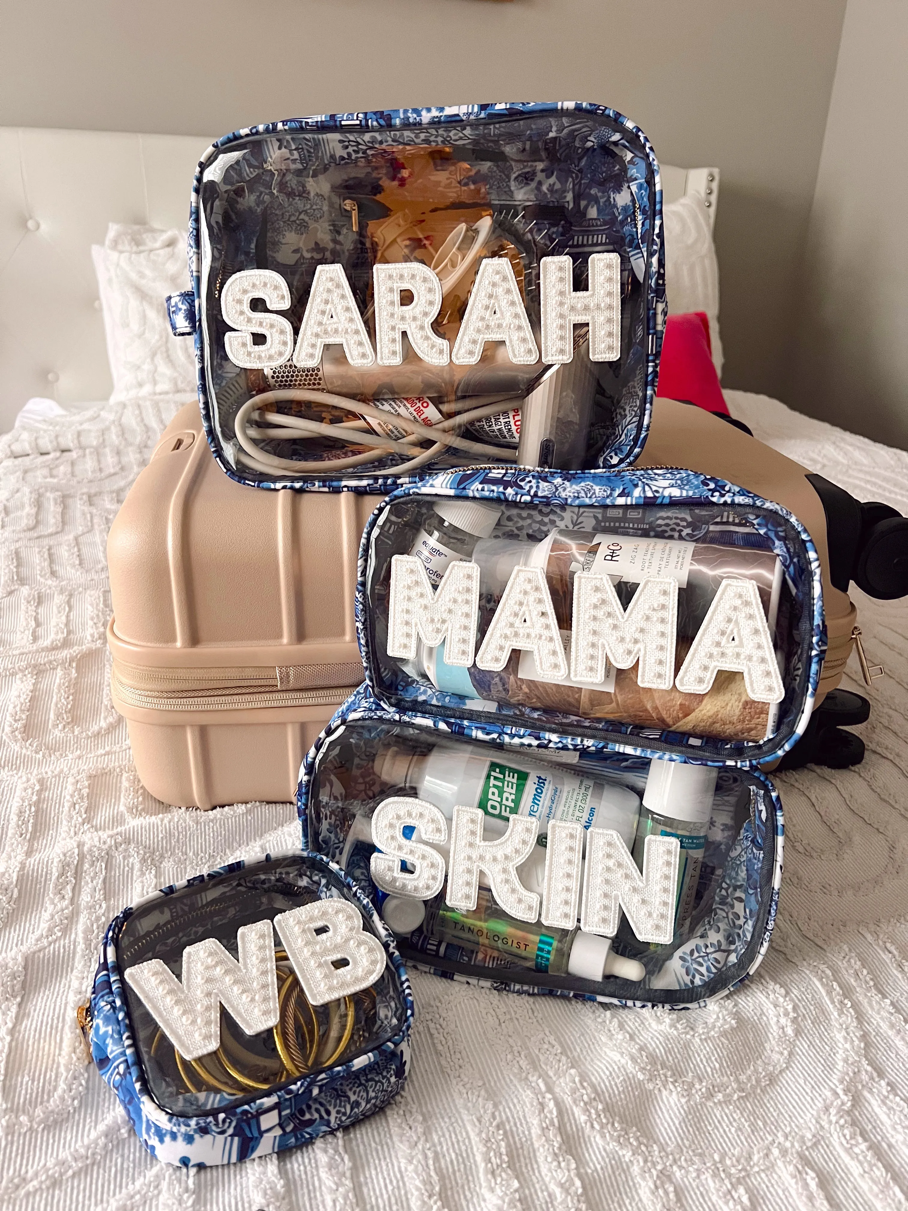 Blue Willow Customizable Makeup Bag Collection