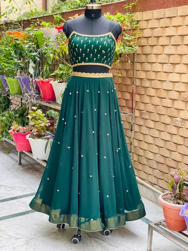 Bottle Green Stunning Lehenga