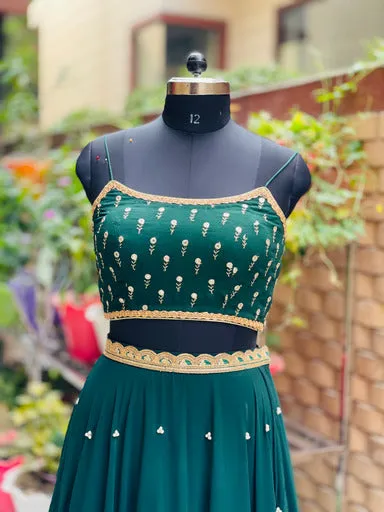 Bottle Green Stunning Lehenga