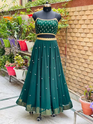 Bottle Green Stunning Lehenga