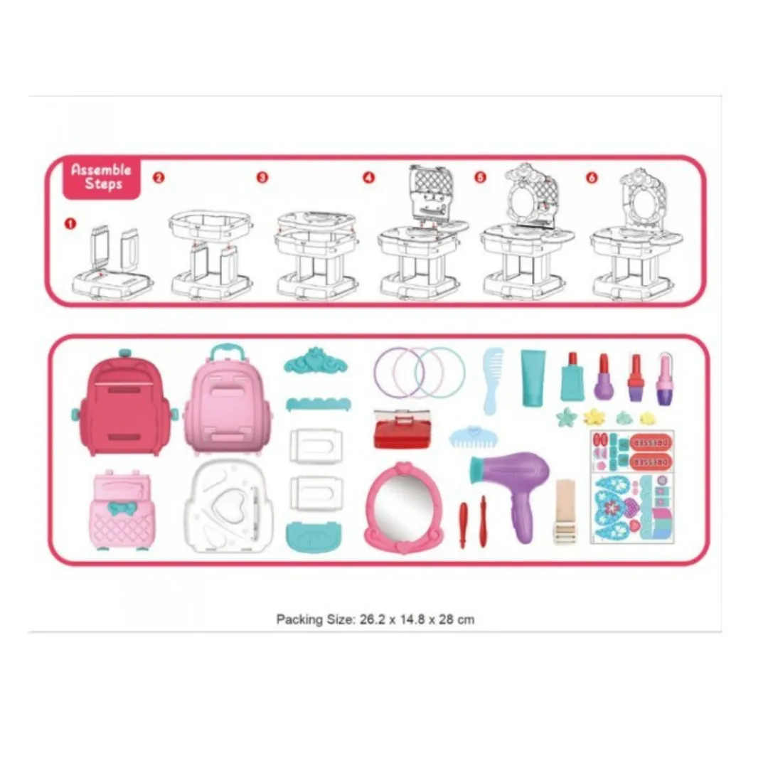 BOWA 2 in 1 Cute Dresser School Bag 3 