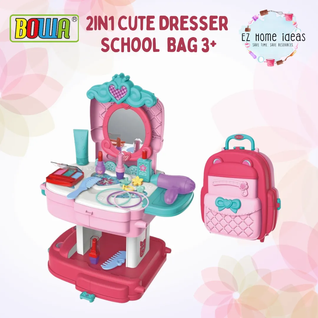 BOWA 2 in 1 Cute Dresser School Bag 3 