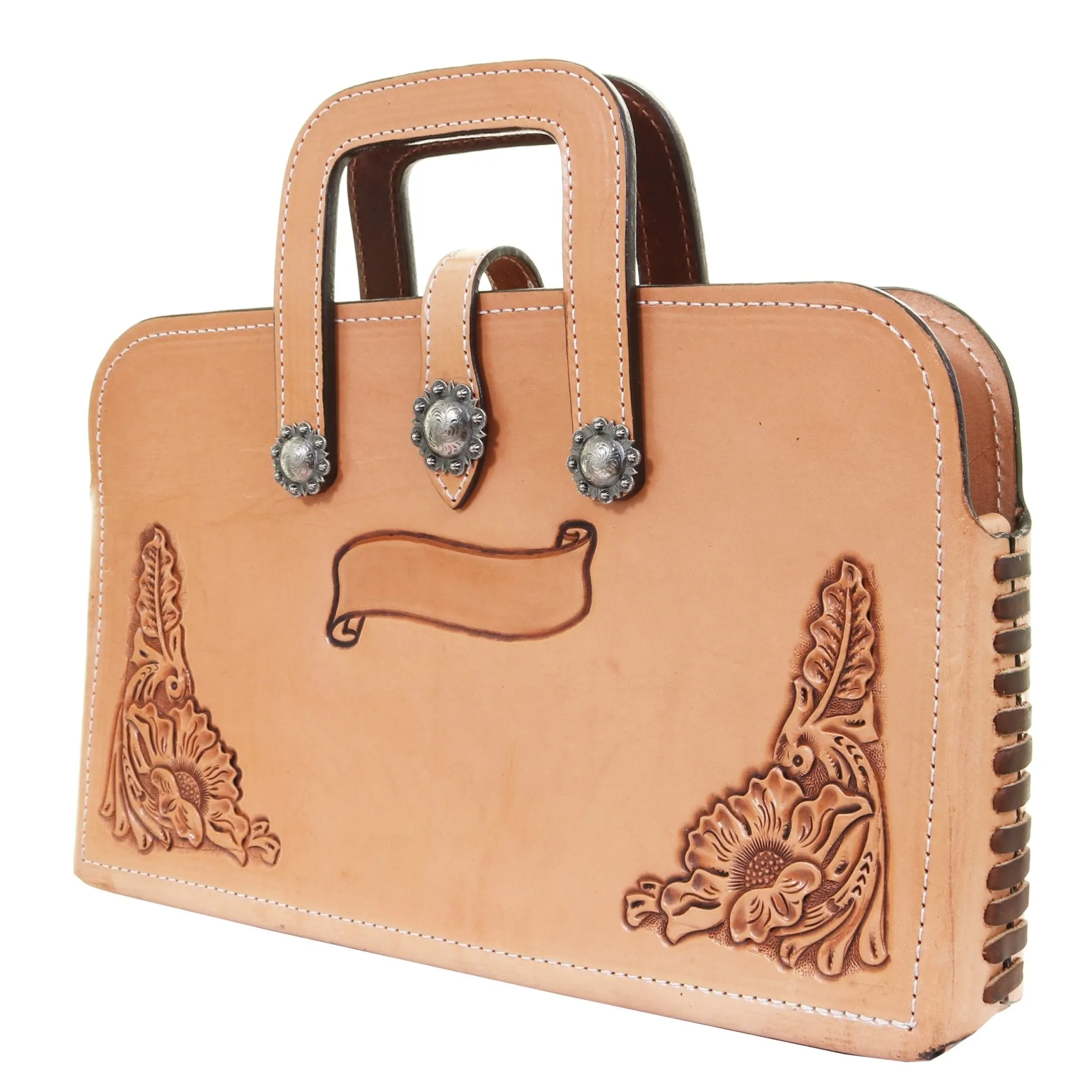 BRIEFCASE21 - Natural Floral Briefcase